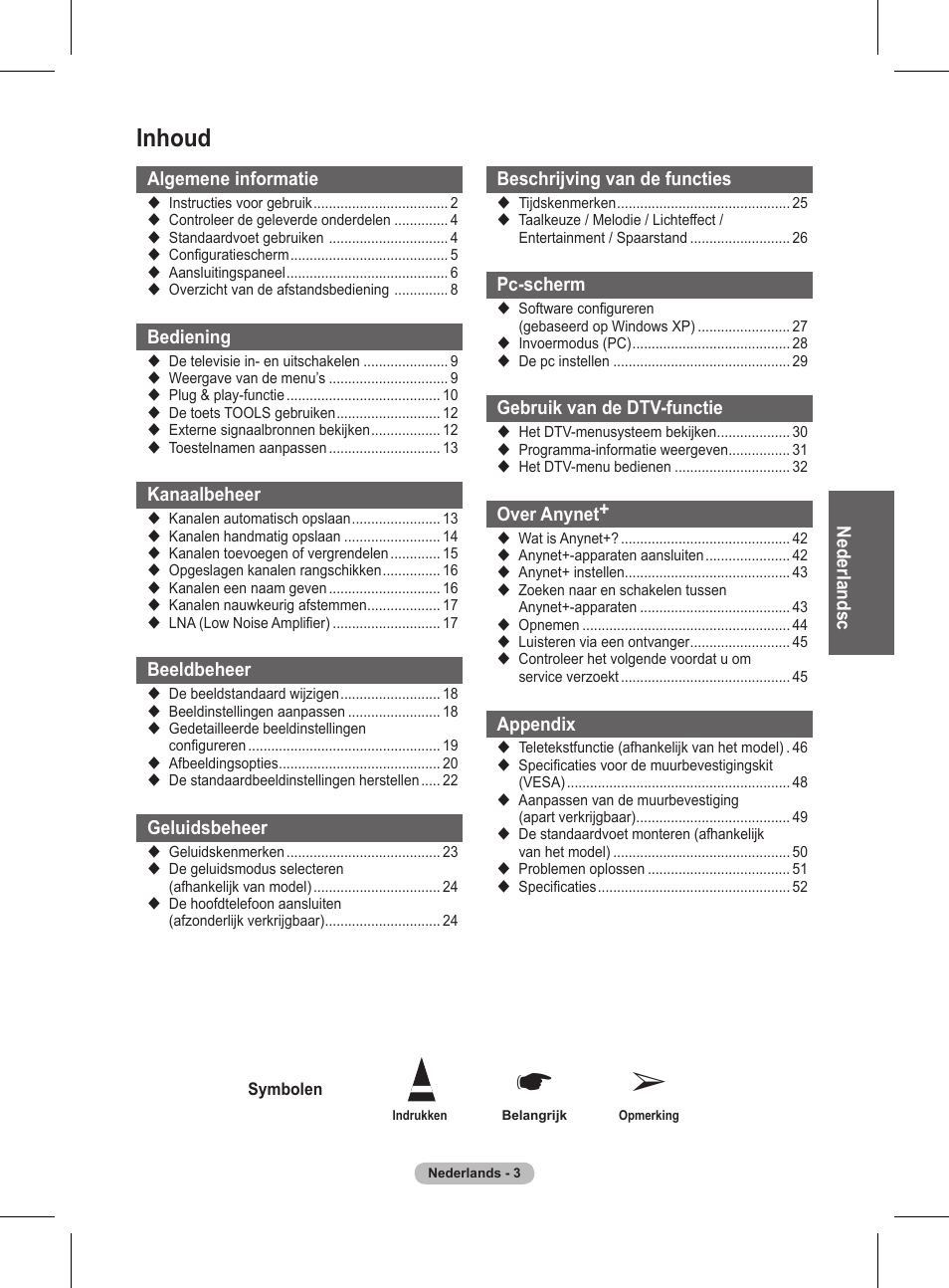 Inhoud | Samsung BN68-01416A-00 User Manual | Page 162 / 425