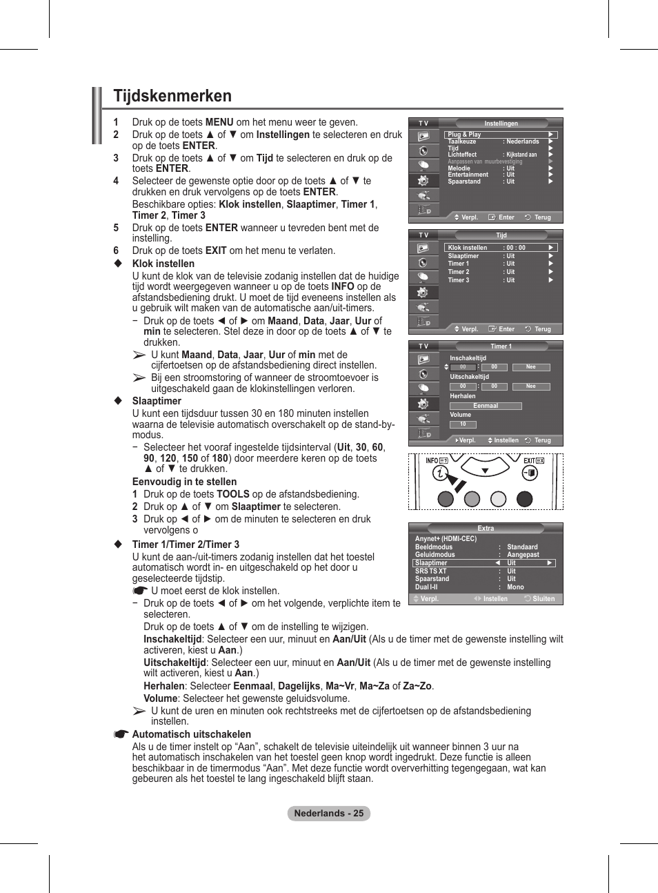 Tijdskenmerken | Samsung BN68-01416A-00 User Manual | Page 184 / 425