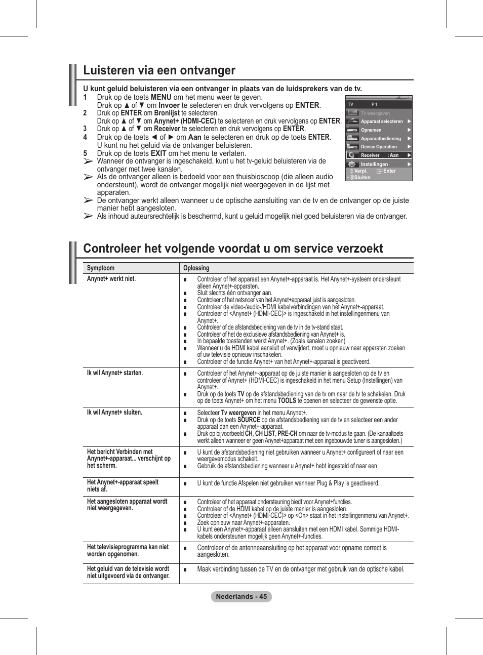 Luisteren via een ontvanger | Samsung BN68-01416A-00 User Manual | Page 204 / 425