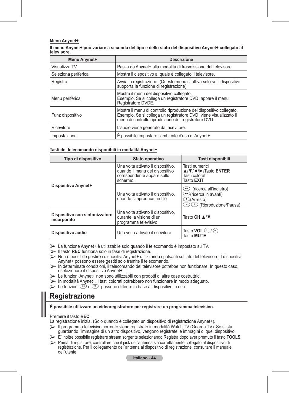 Registrazione | Samsung BN68-01416A-00 User Manual | Page 256 / 425