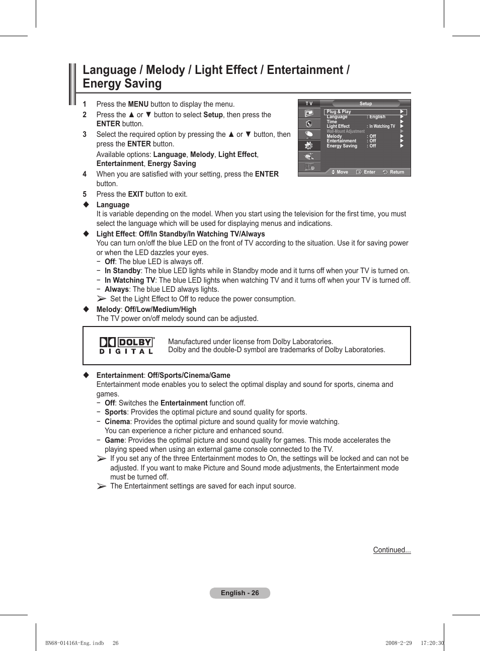 Samsung BN68-01416A-00 User Manual | Page 26 / 425