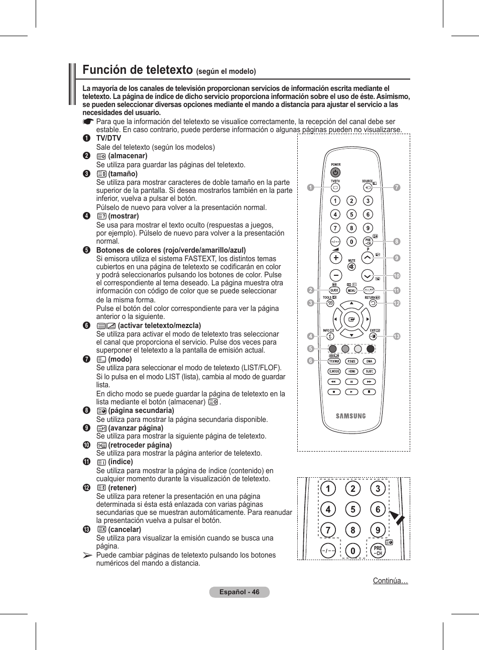Función de teletexto | Samsung BN68-01416A-00 User Manual | Page 311 / 425