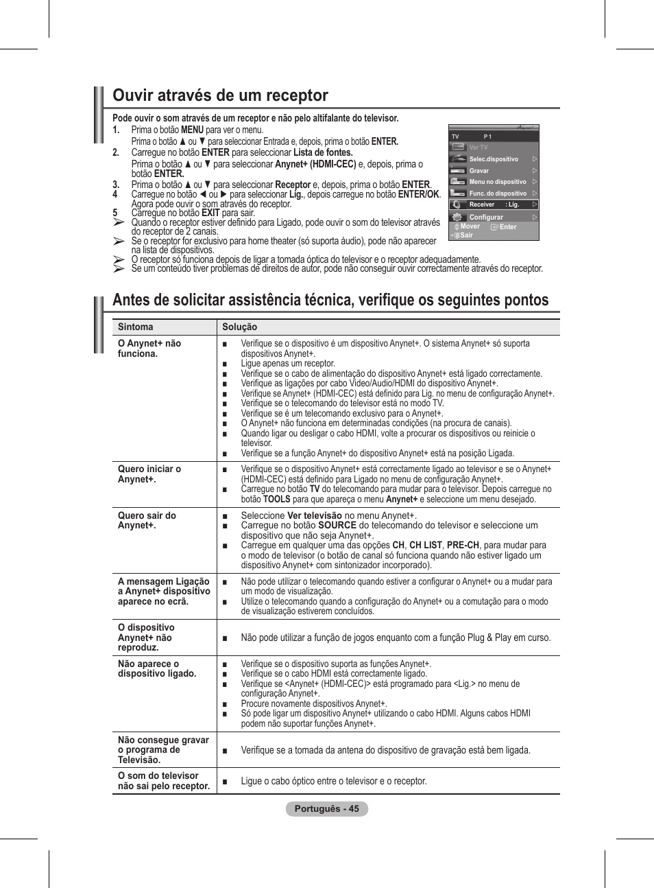 Ouvir através de um receptor | Samsung BN68-01416A-00 User Manual | Page 363 / 425