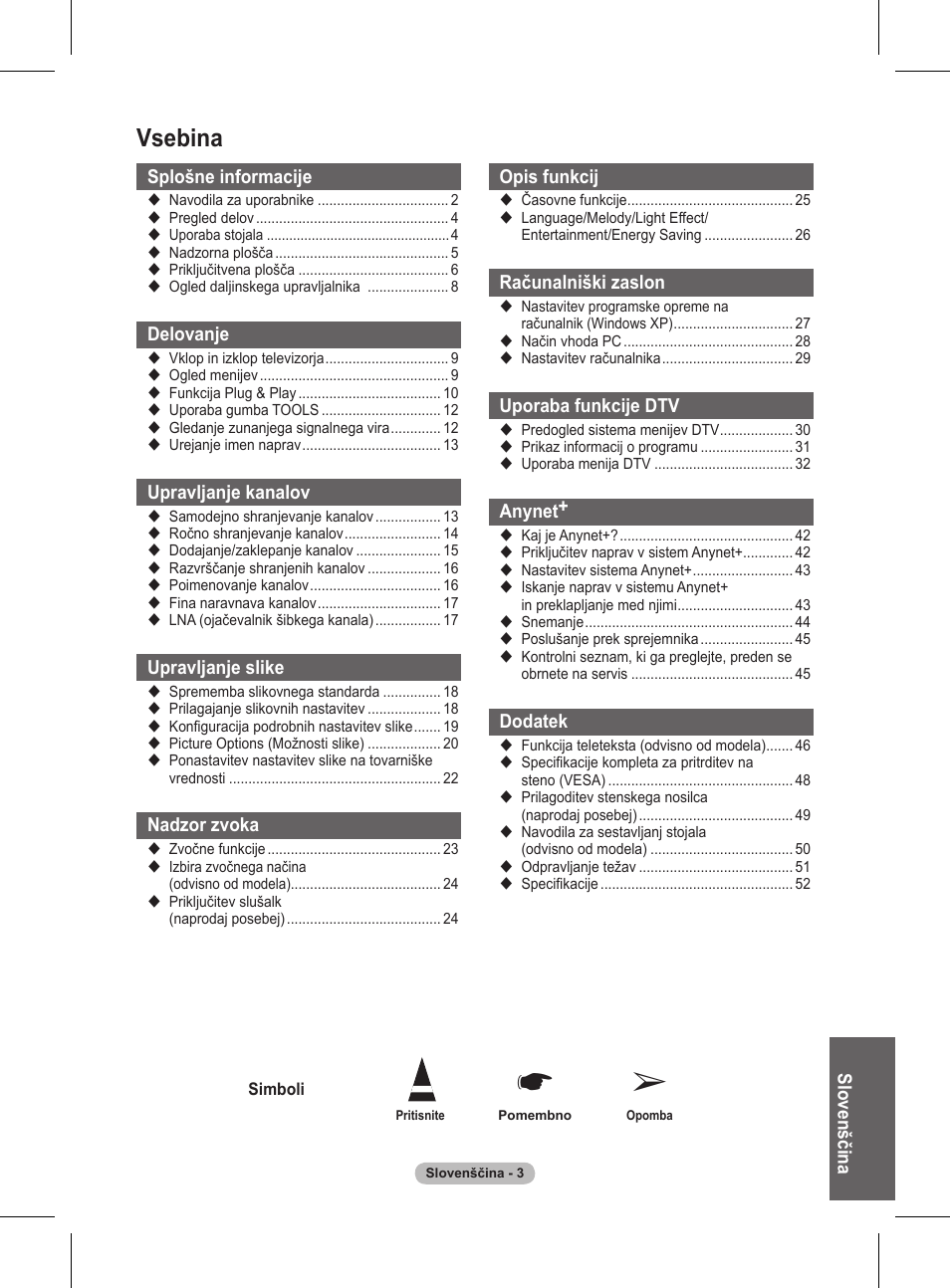 Vsebina | Samsung BN68-01416A-00 User Manual | Page 374 / 425