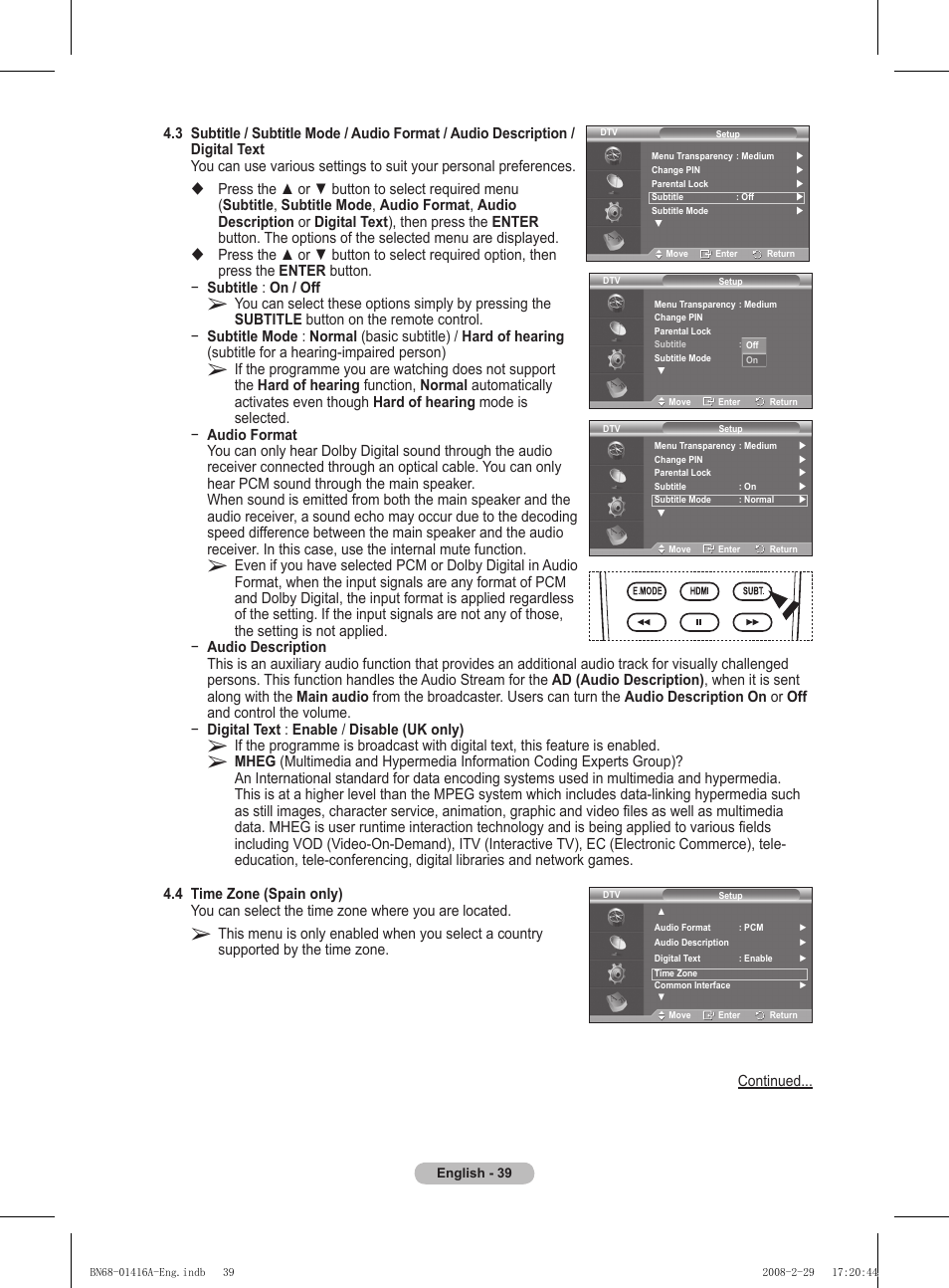 Samsung BN68-01416A-00 User Manual | Page 39 / 425