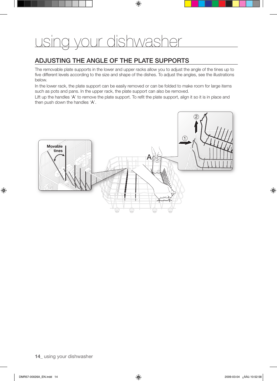 Using your dishwasher | Samsung DMR57LHS User Manual | Page 14 / 30