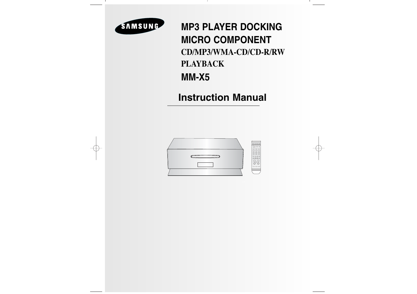 Samsung MM-X5 User Manual | 13 pages