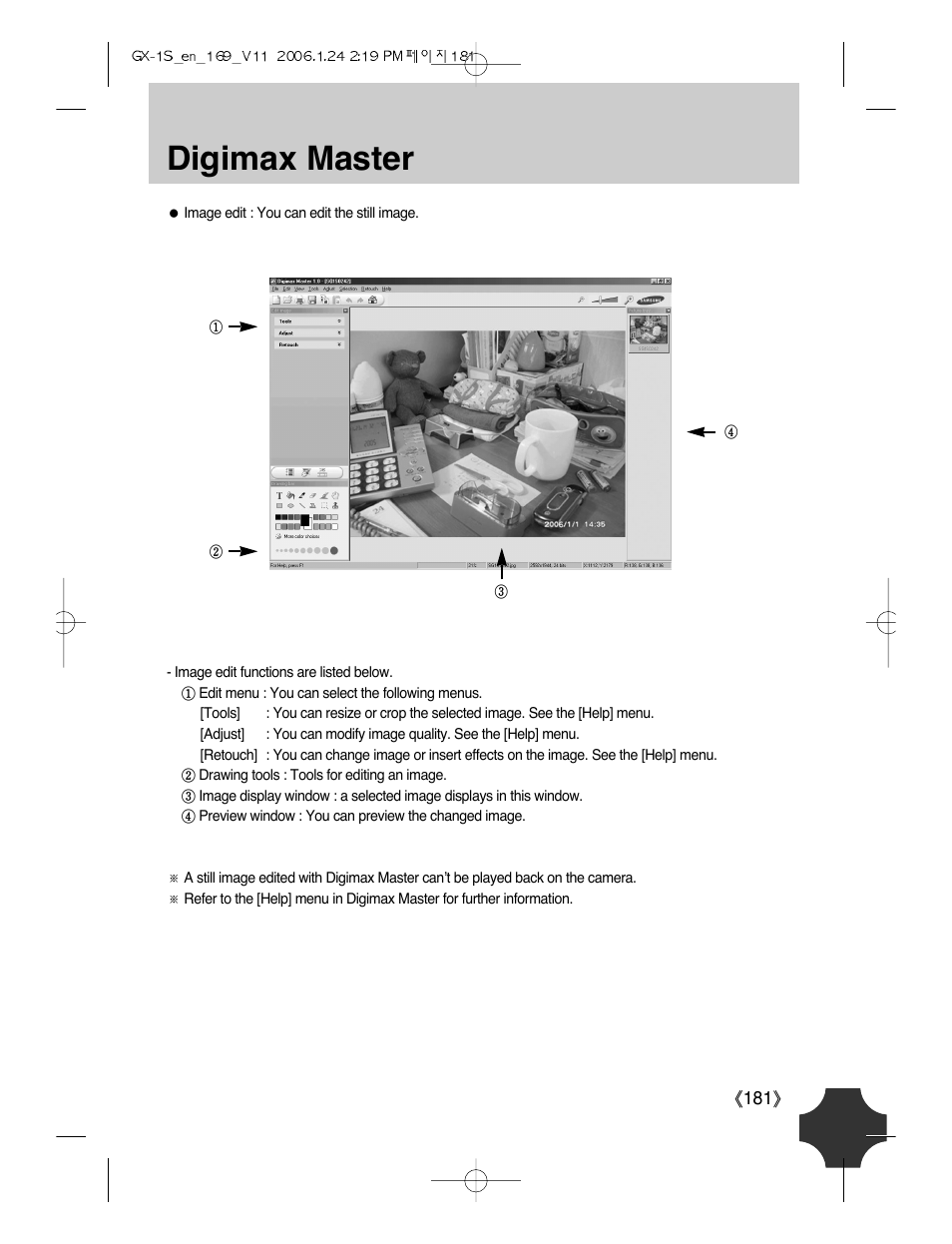 Digimax master | Samsung Digimax GX-1S User Manual | Page 182 / 214