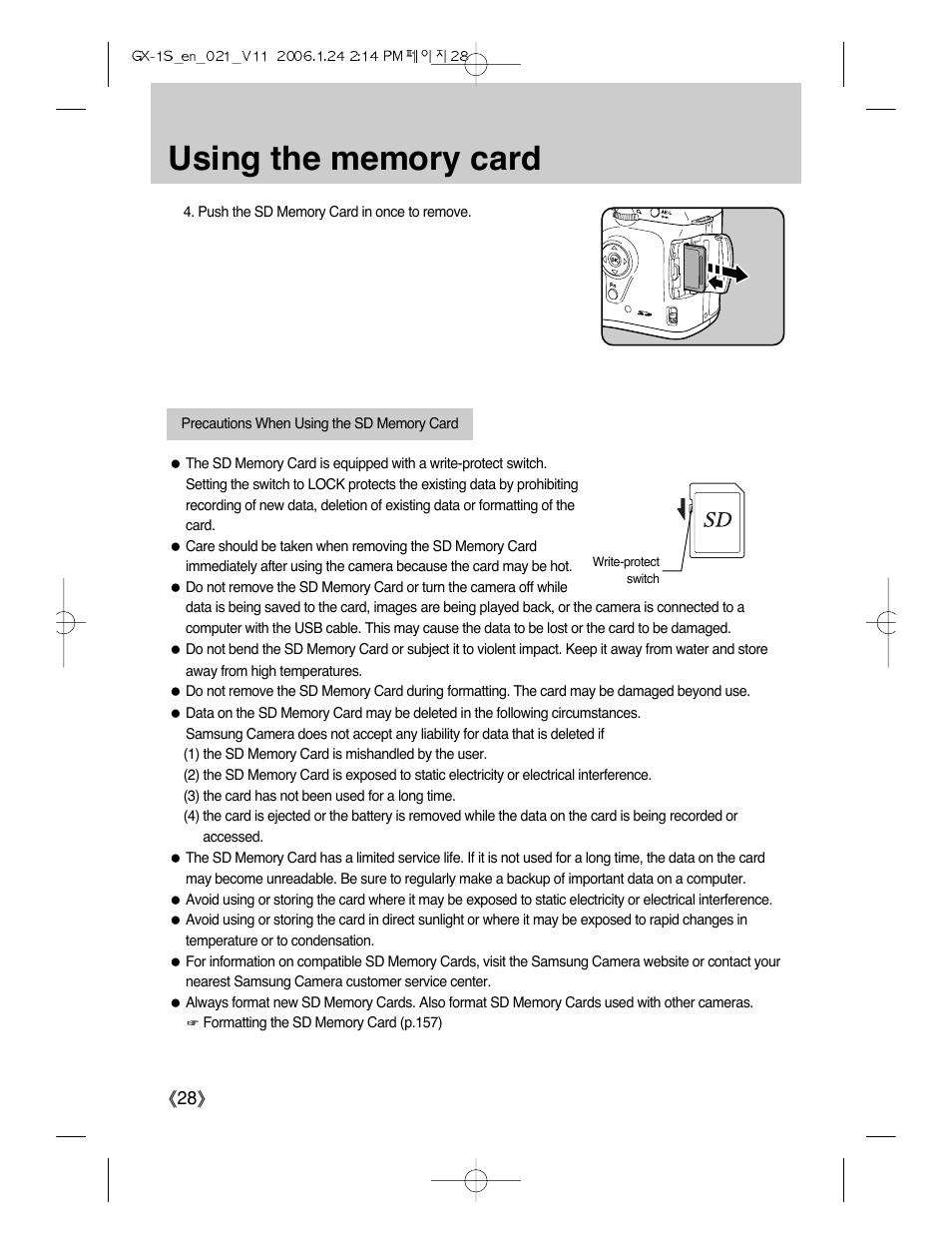 Samsung Digimax GX-1S User Manual | Page 29 / 214