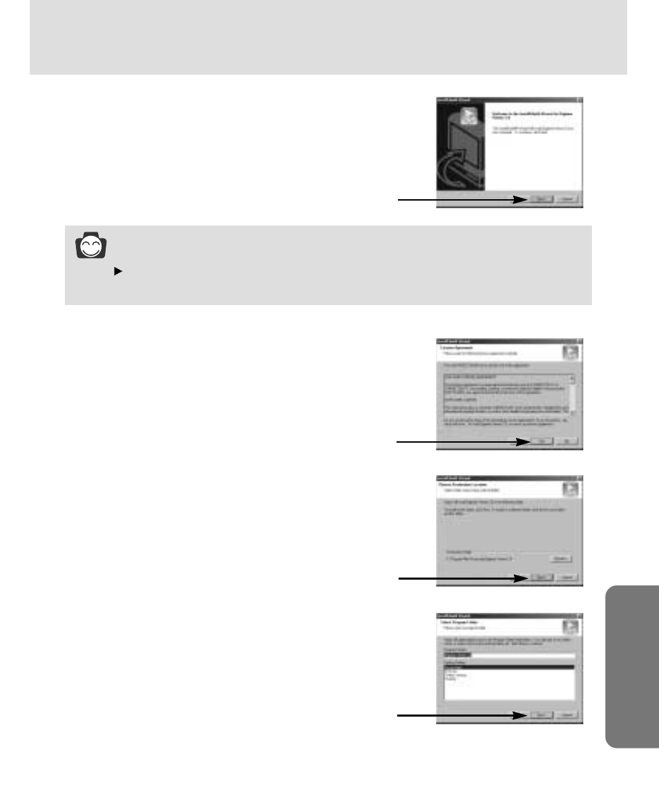 Setting up the application software, Softw a re, Information | Samsung 3500 User Manual | Page 111 / 140