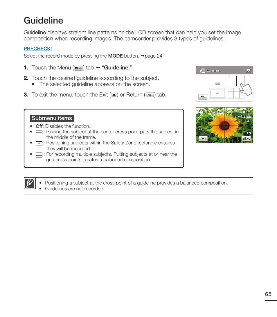 Guideline | Samsung HMX-T10WN User Manual | Page 75 / 127