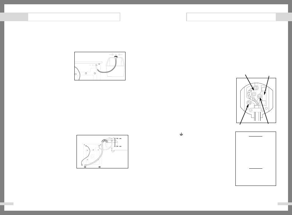 Positioning the drain hose, Plugging in the machine, Installing the washing machine | Samsung j1045 User Manual | Page 4 / 12