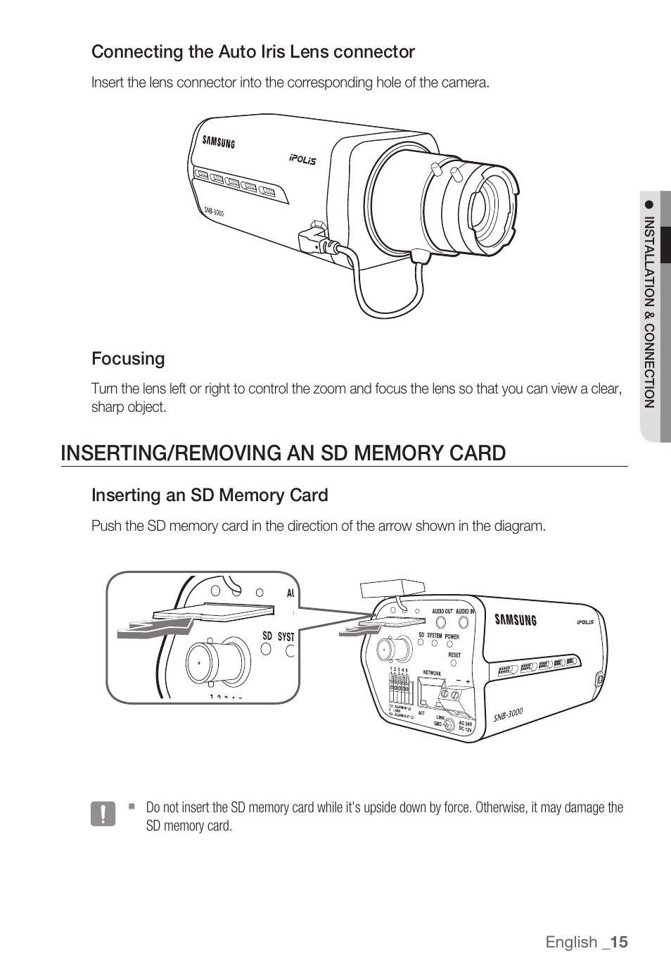 Samsung SNB-3000(P) User Manual | Page 15 / 111