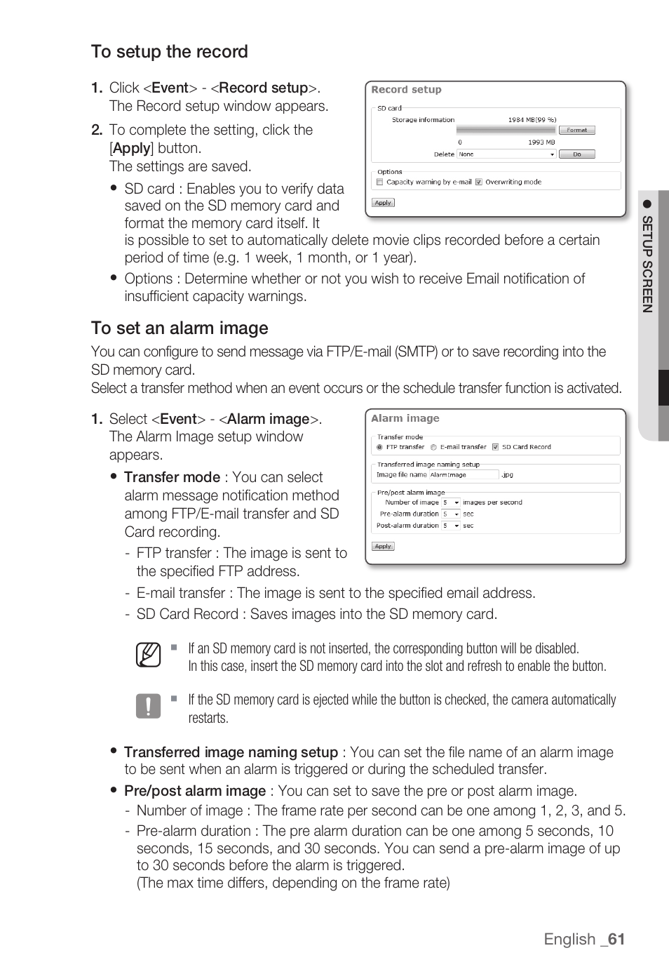 Samsung SNB-3000(P) User Manual | Page 61 / 111