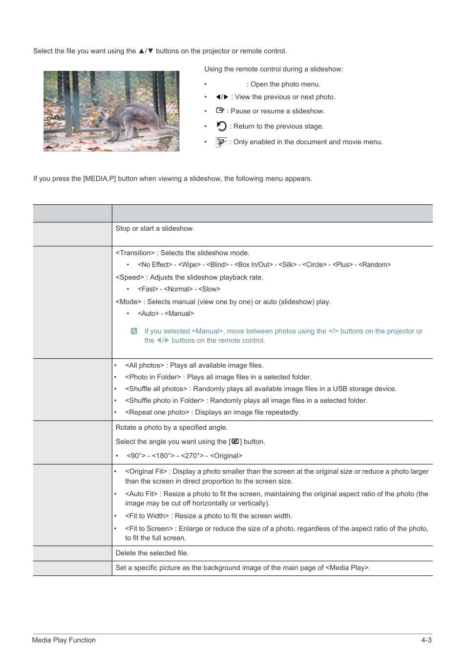 Slideshow | Samsung SP-M305 User Manual | Page 62 / 89