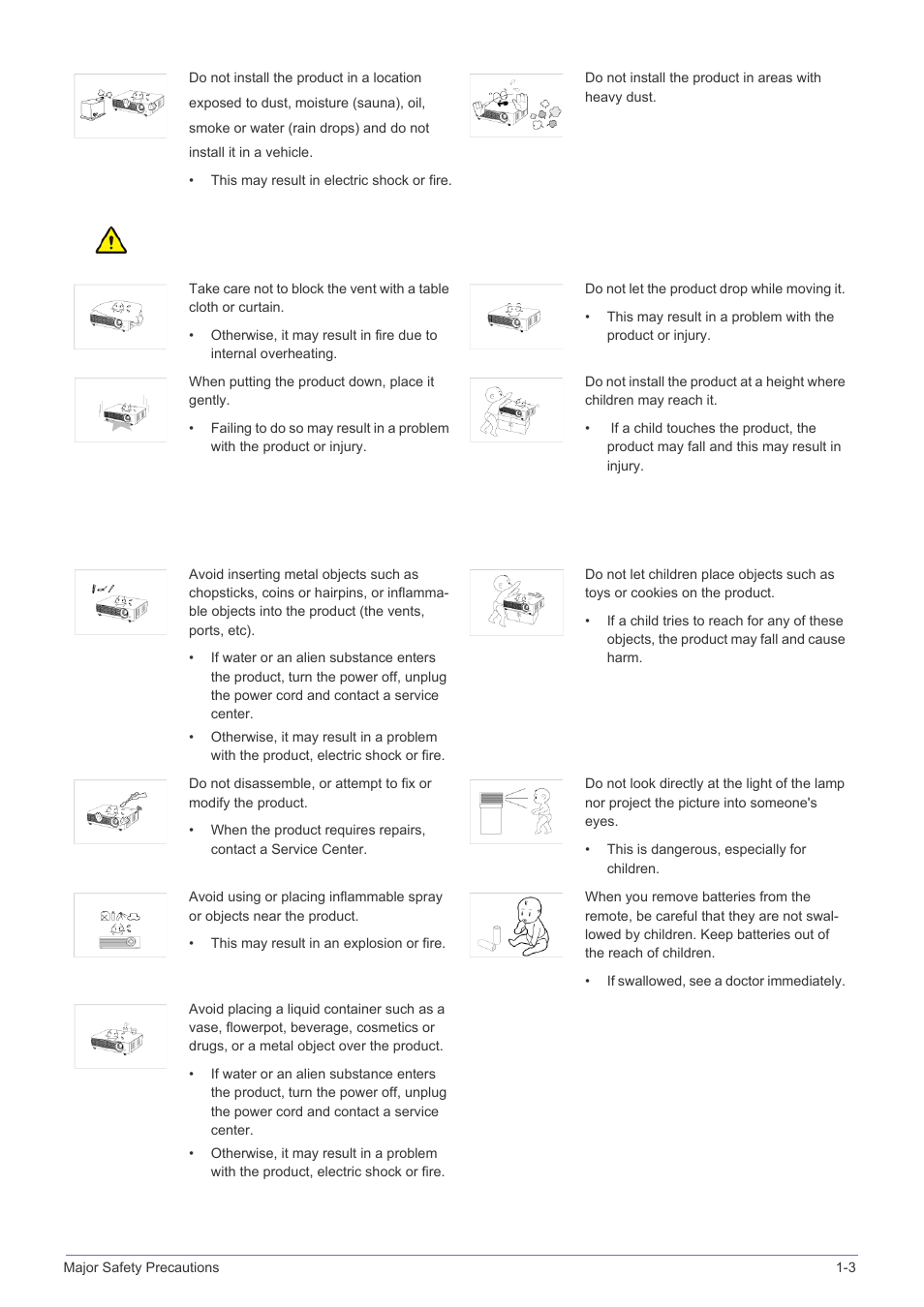 Usage related | Samsung SP-M305 User Manual | Page 8 / 89