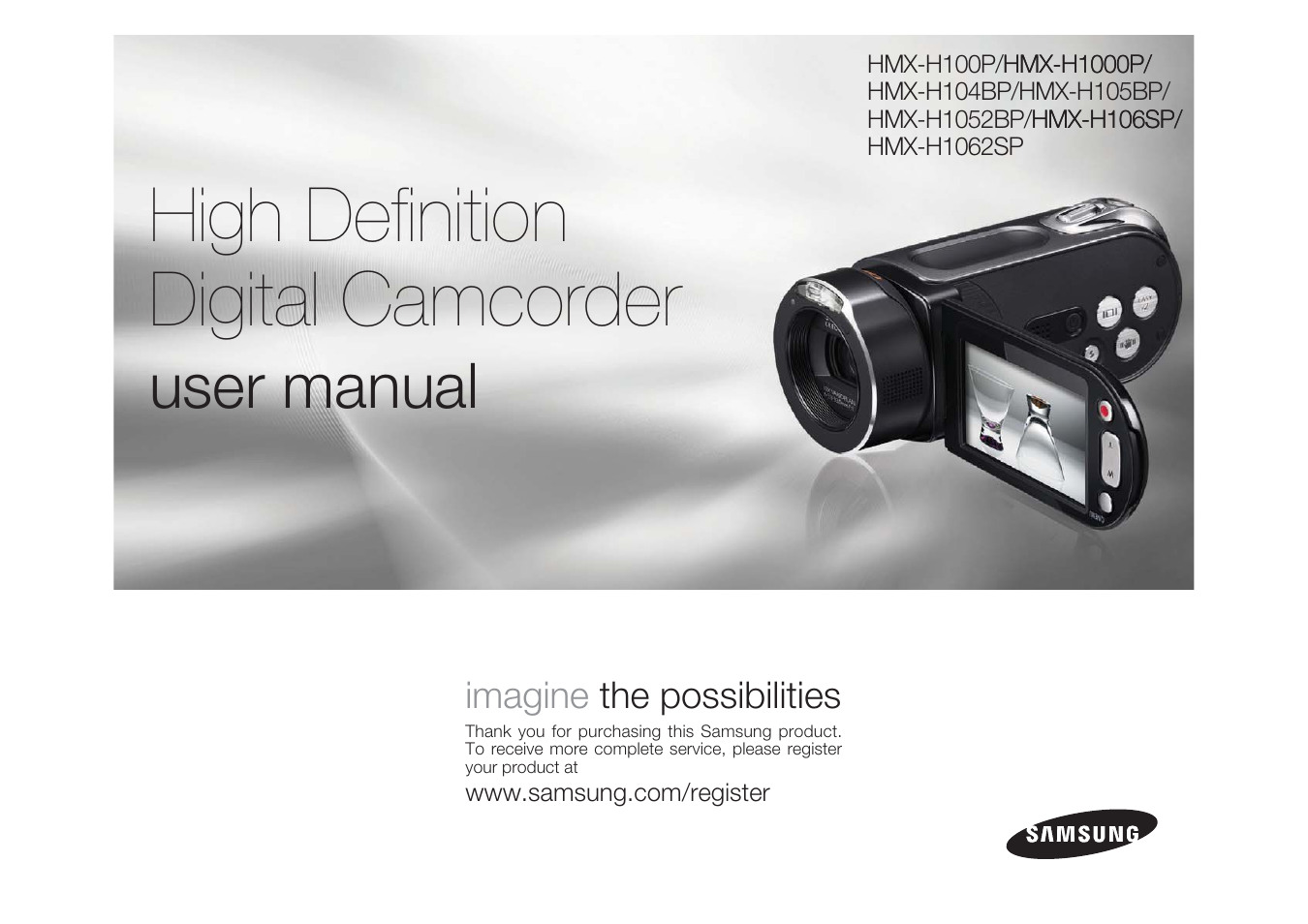 Samsung HMX-H1062SP User Manual | 144 pages