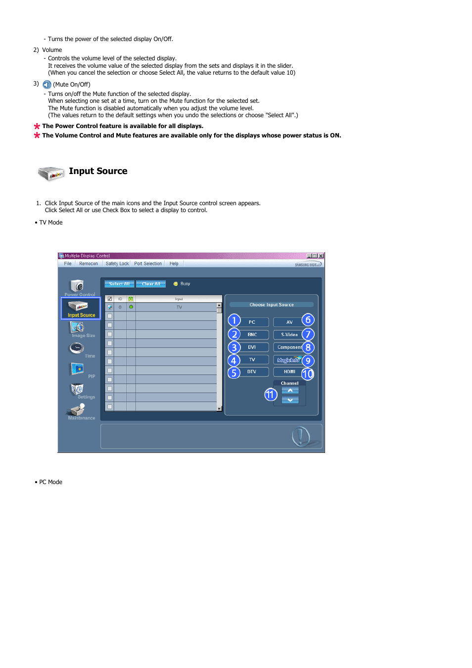 Input source | Samsung 460DR-S User Manual | Page 49 / 117