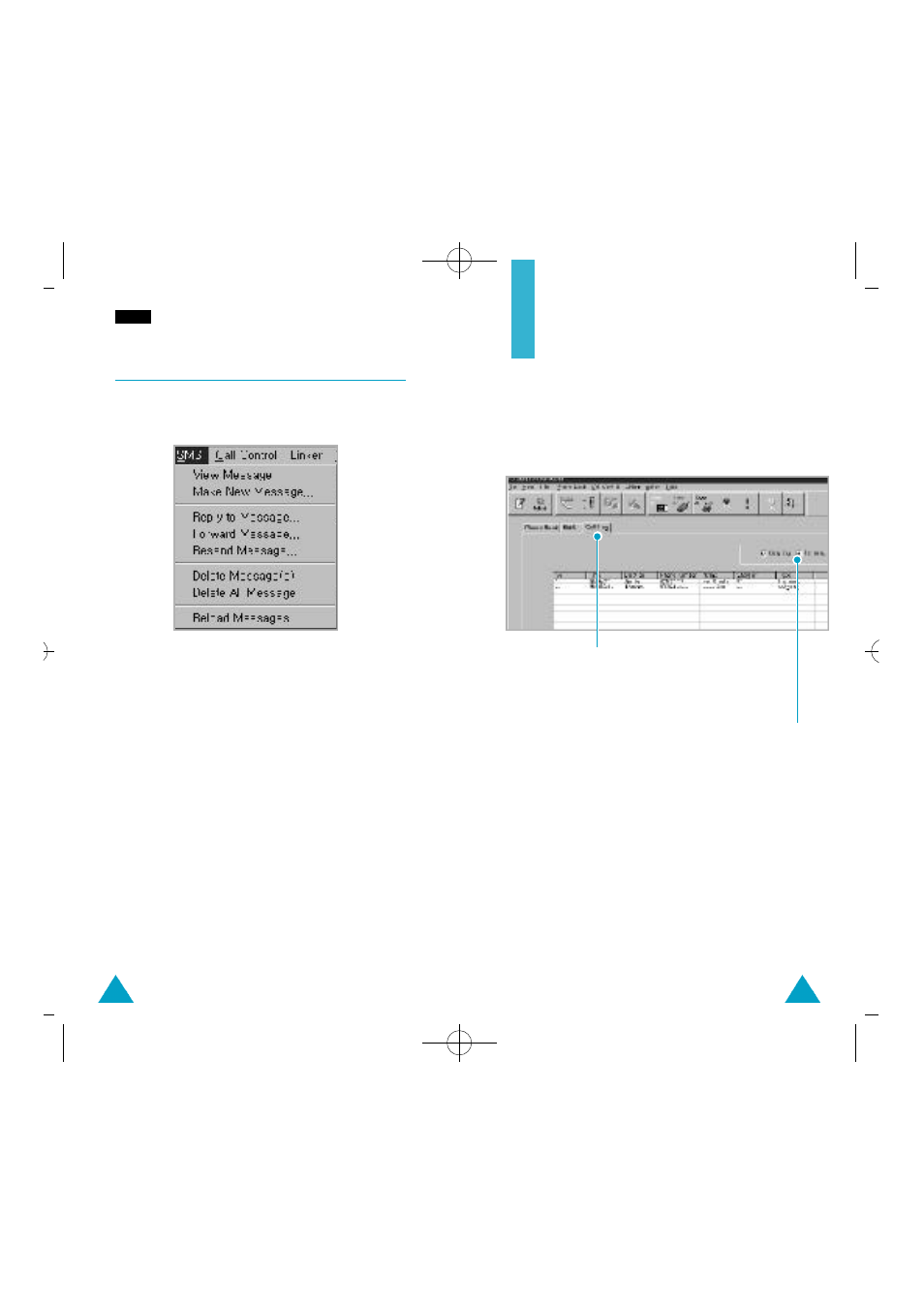 Call log, Using sms menu | Samsung EASYGSM GH68-60751A User Manual | Page 12 / 14