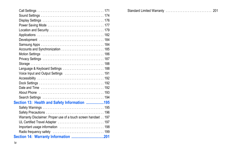 Samsung GALAXY S SGH-T989D User Manual | Page 8 / 223