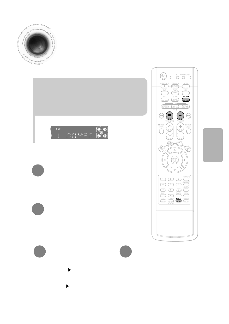 Selecting a disc in the disc changer | Samsung HT-DB650 User Manual | Page 21 / 70