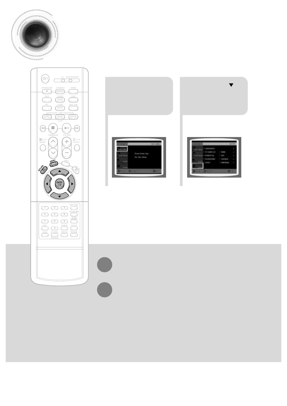 Setup, Setting the language, 33 setting the language | Samsung HT-DB650 User Manual | Page 34 / 70