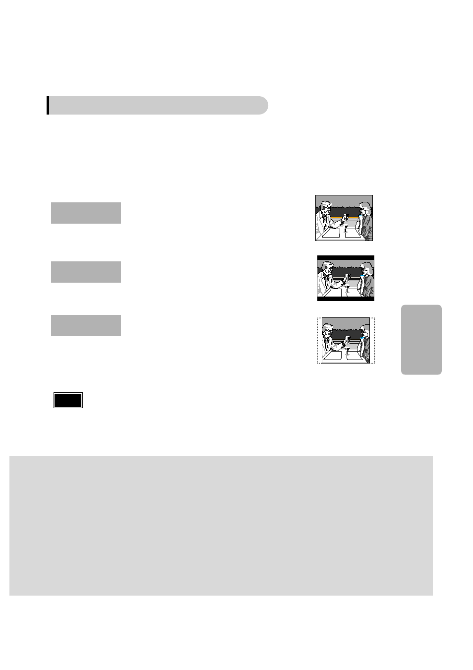 Adjusting the tv aspect ratio (screen size) | Samsung HT-DB650 User Manual | Page 37 / 70