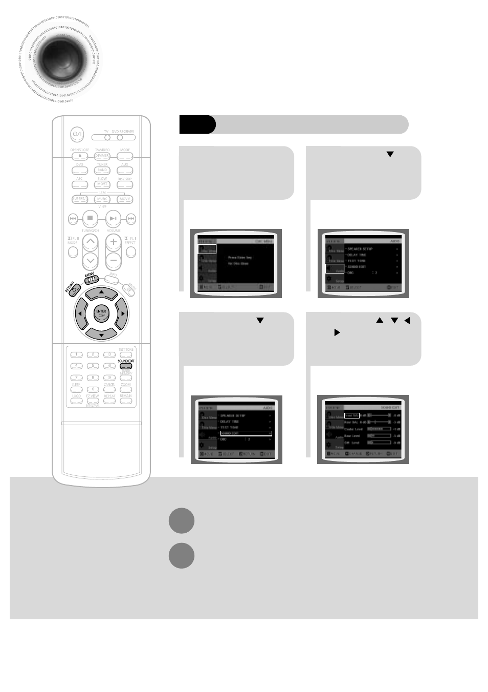 Setting the audio quality, 47 setting the audio quality | Samsung HT-DB650 User Manual | Page 48 / 70