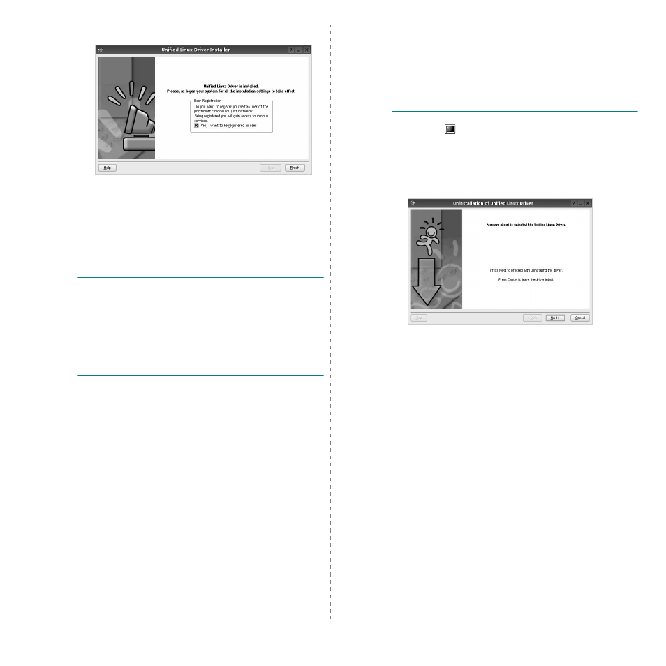 Uninstalling the unified linux driver | Samsung SCX-4521FG User Manual | Page 103 / 117