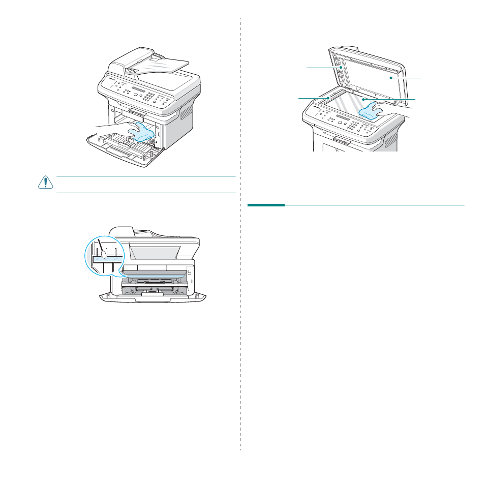 Cleaning the scan unit, Maintaining the toner cartridge | Samsung SCX-4521FG User Manual | Page 54 / 117