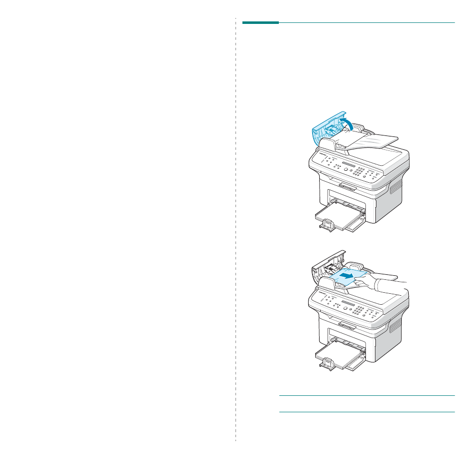Troubleshooting, Clearing document jams, Input misfeed | Samsung SCX-4521FG User Manual | Page 58 / 117