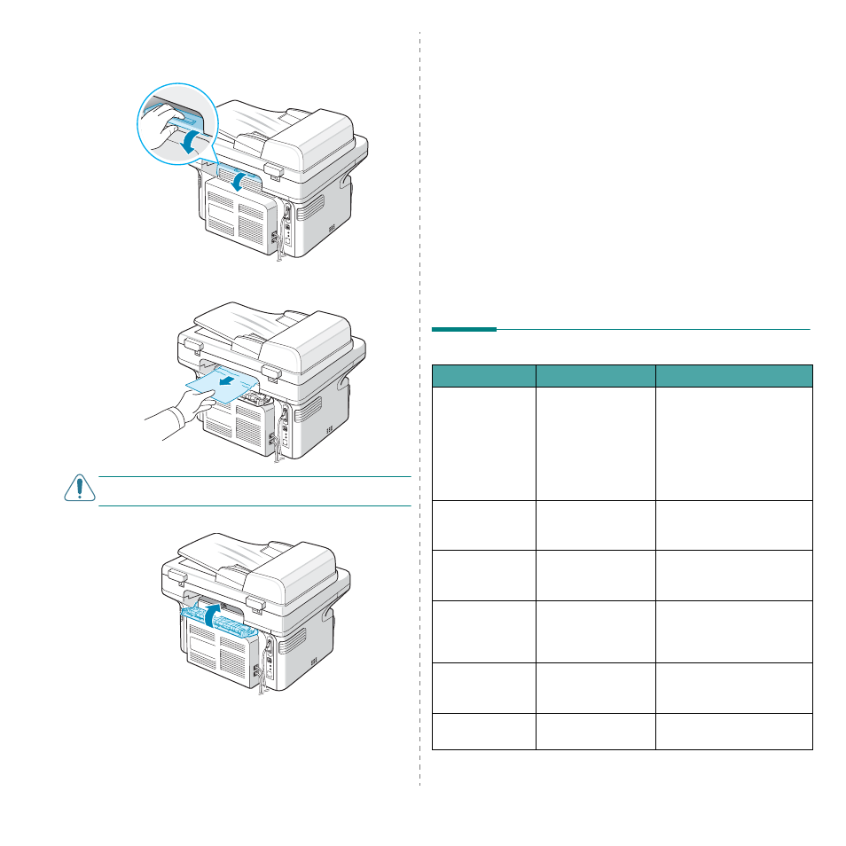 Tips for avoiding paper jams, Clearing lcd error messages | Samsung SCX-4521FG User Manual | Page 61 / 117