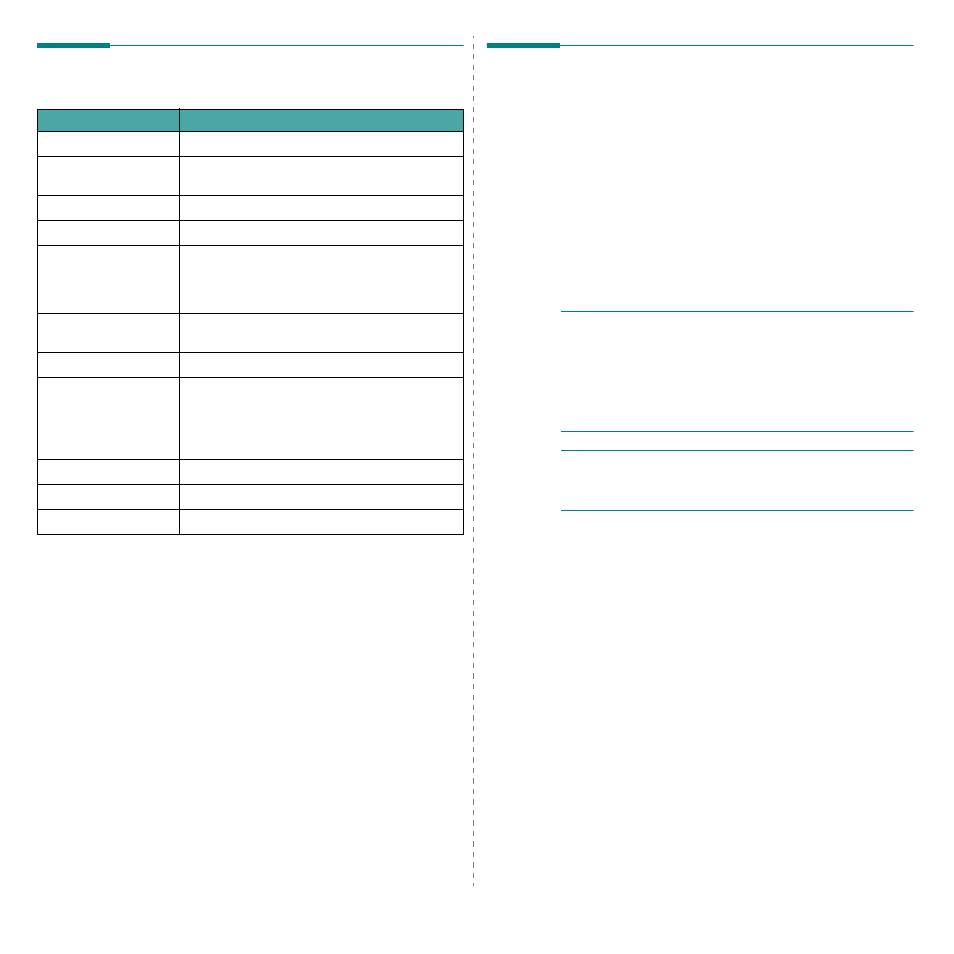 Facsimile specifications (only for scx-4521f), Paper specifications, Overview | Facsimile specifications, Materials. see “paper, See “paper, Ications. see | Samsung SCX-4521FG User Manual | Page 73 / 117