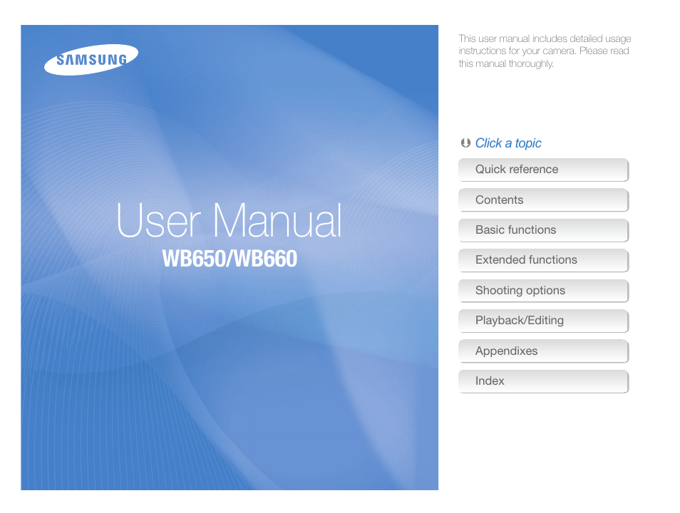 Samsung WB650 User Manual | 113 pages