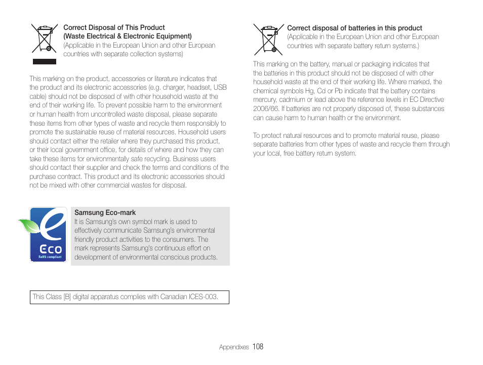Samsung WB650 User Manual | Page 109 / 113
