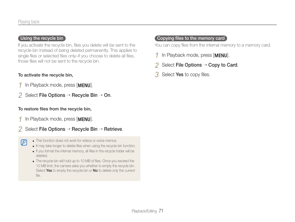Samsung WB650 User Manual | Page 72 / 113
