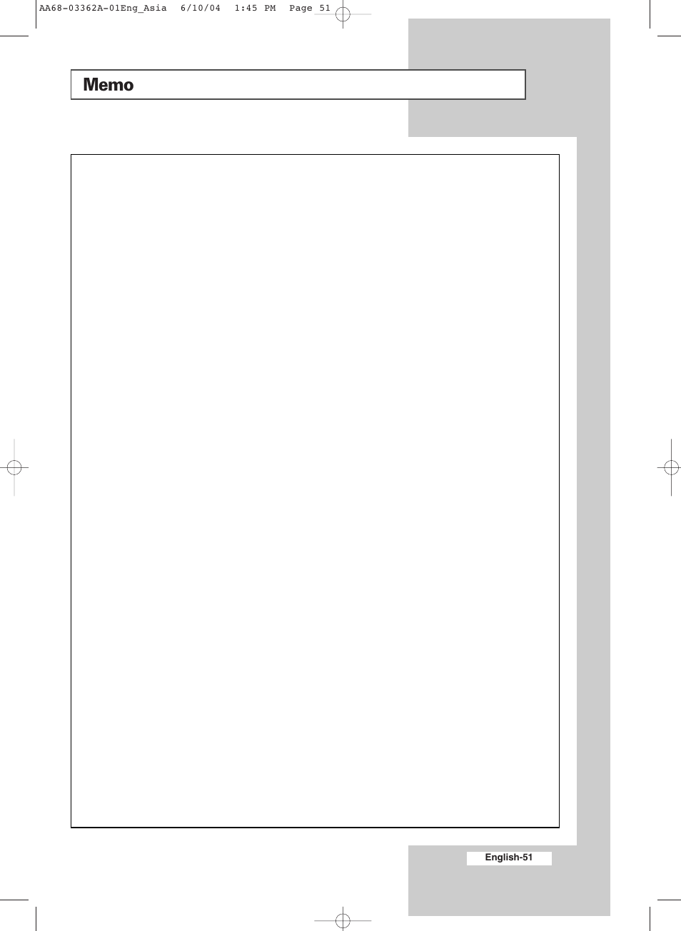 Samsung CS29A7SP User Manual | Page 51 / 52