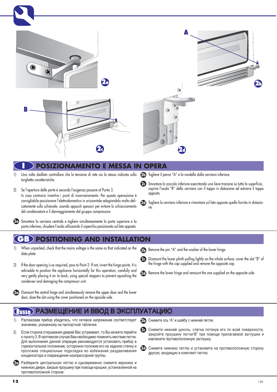 Igb russo | Ardo CO3012BA-S User Manual | Page 12 / 36