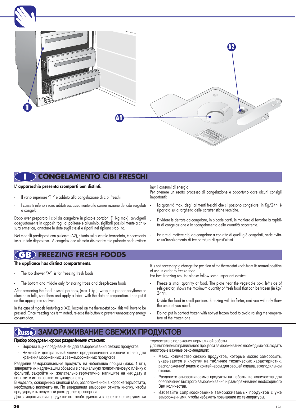Igb russo, Бдейкдьаздзац лзцьап икйсмднйз | Ardo CO3012BA-S User Manual | Page 26 / 36