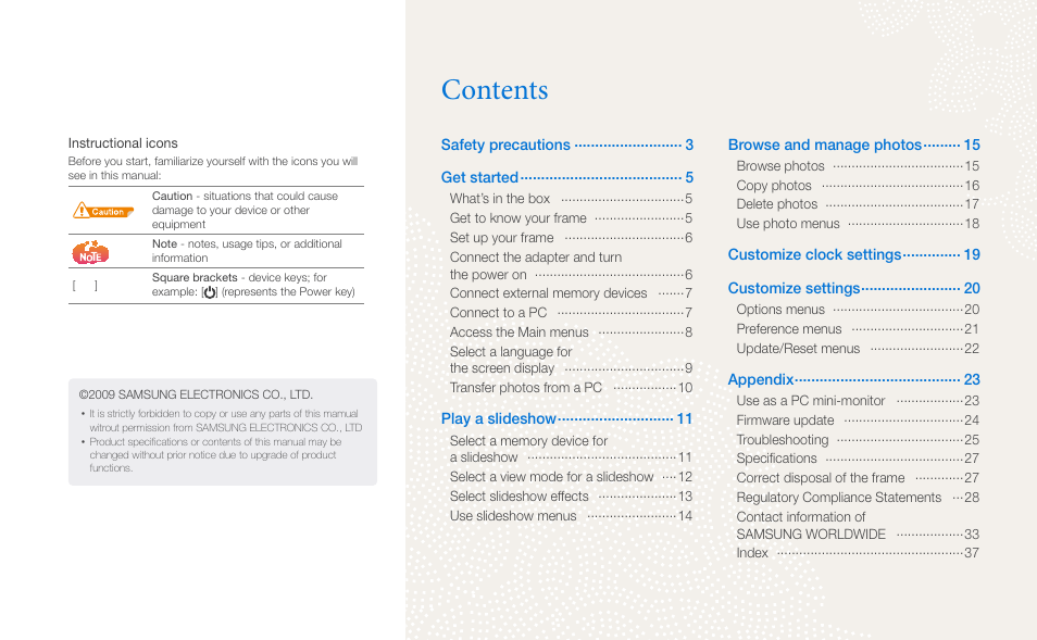 Samsung SPF-87H User Manual | Page 2 / 38