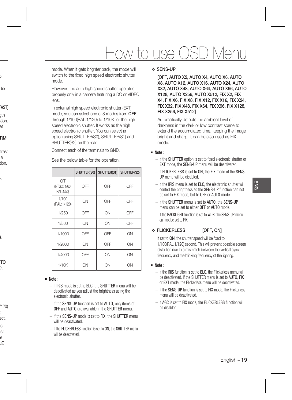How to use osd menu | Samsung SCC-B2035P User Manual | Page 19 / 32