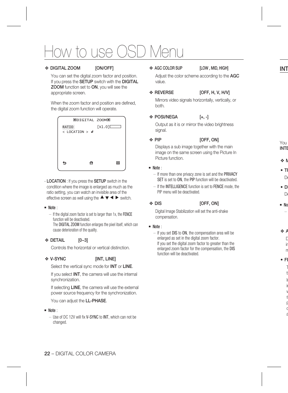 How to use osd menu | Samsung SCC-B2035P User Manual | Page 22 / 32