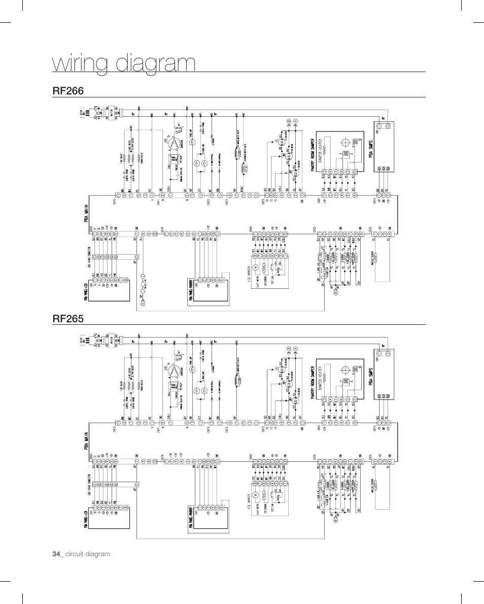 Wiring diagram | Samsung RF265 User Manual | Page 34 / 76