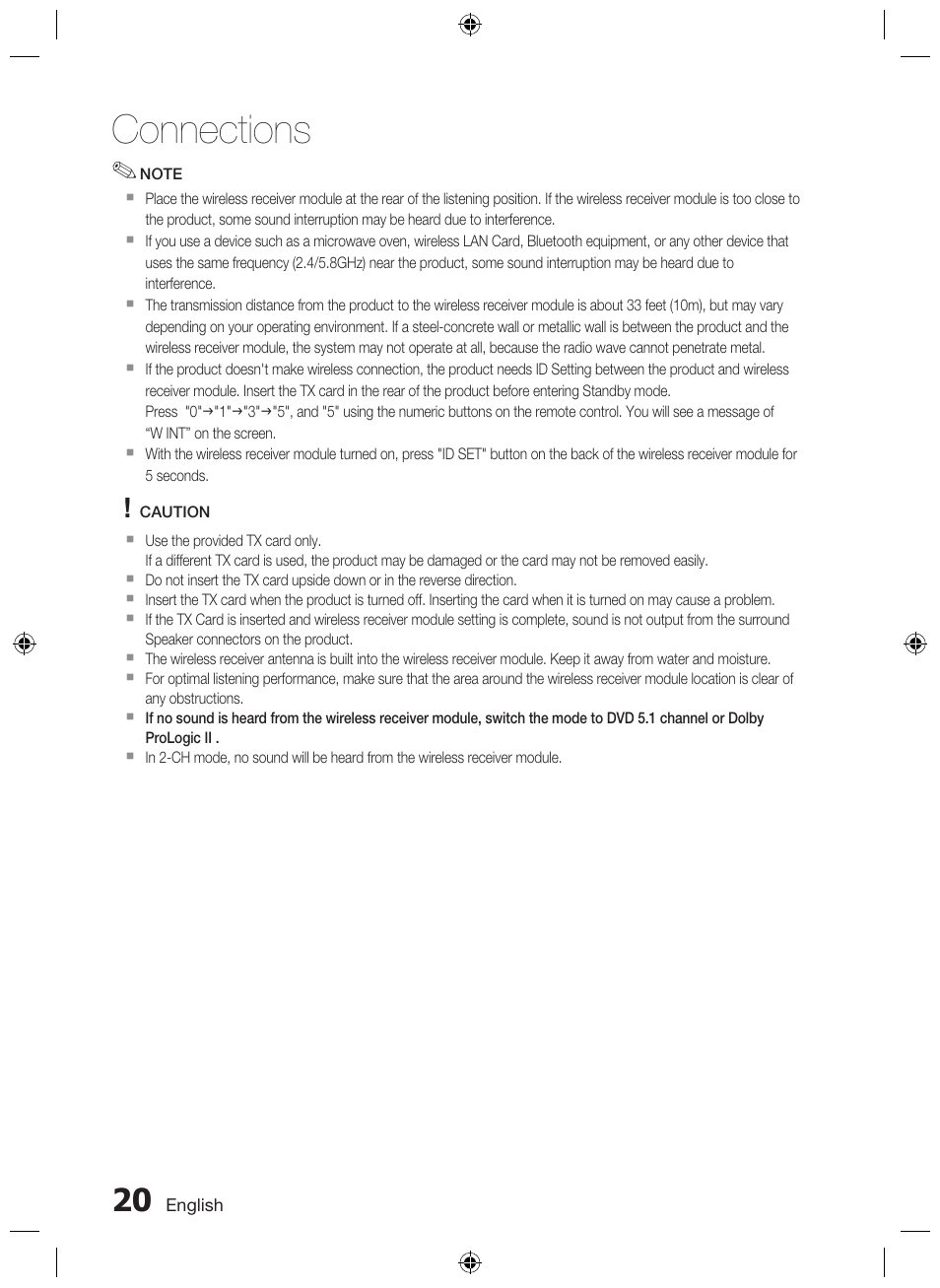 Connections | Samsung AH68-02333R User Manual | Page 20 / 50