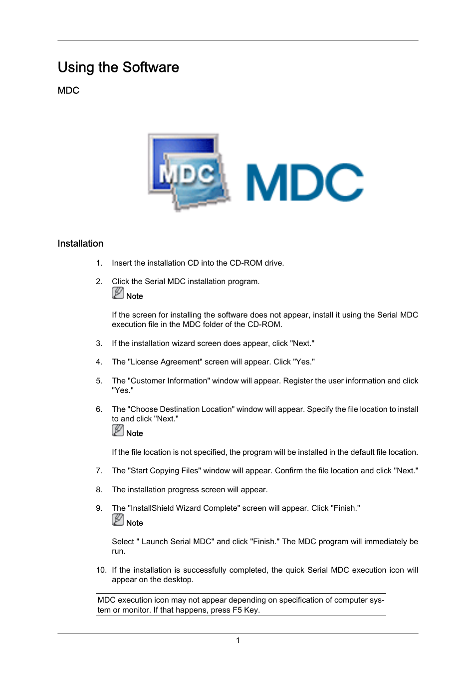 Using the software, Installation | Samsung P63FP-2 User Manual | Page 38 / 117