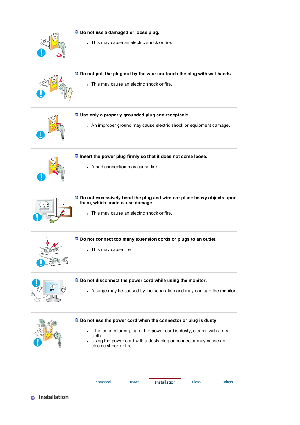 Installation | Samsung 225BW User Manual | Page 3 / 65