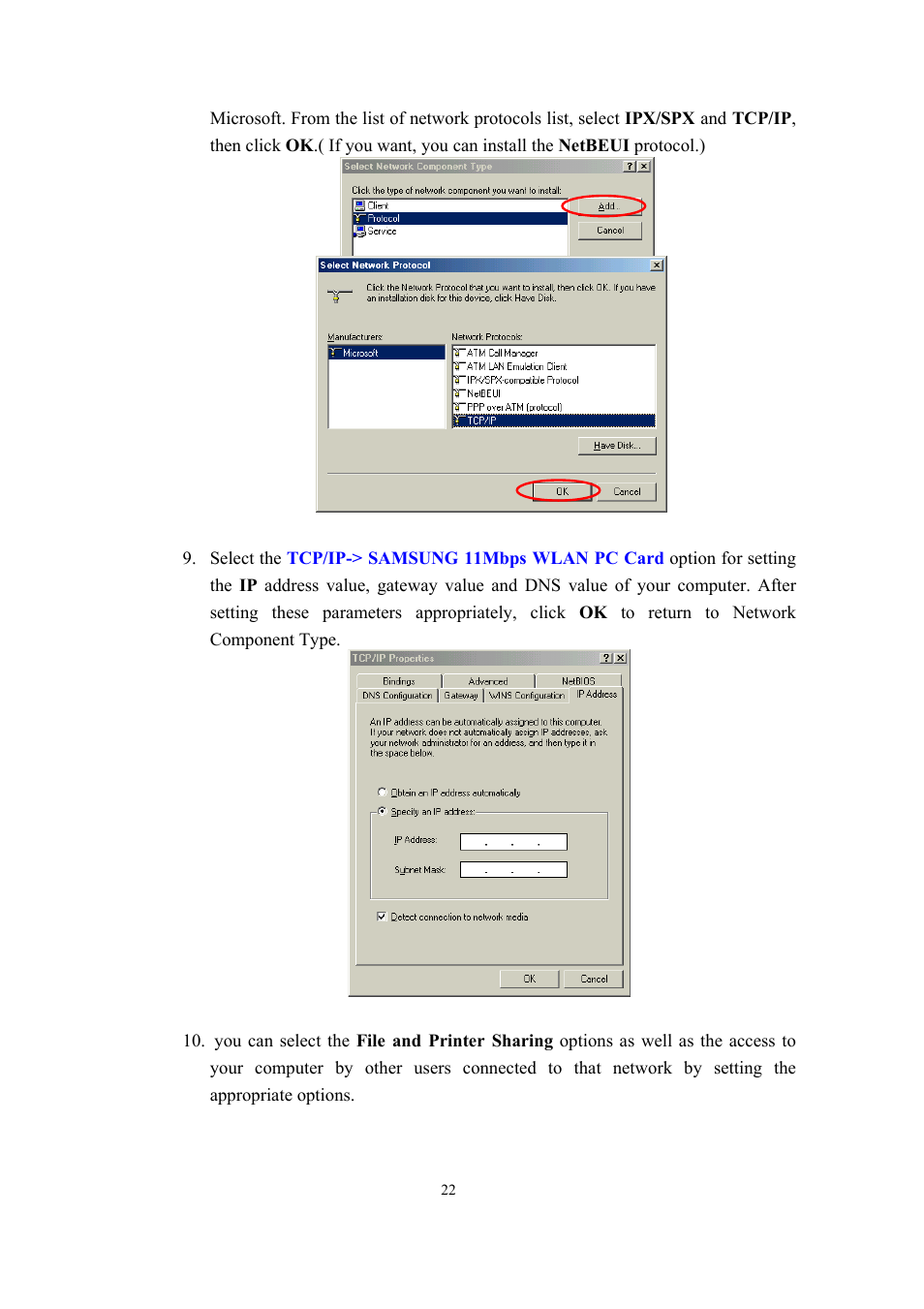 Samsung SWL-2200C User Manual | Page 22 / 82