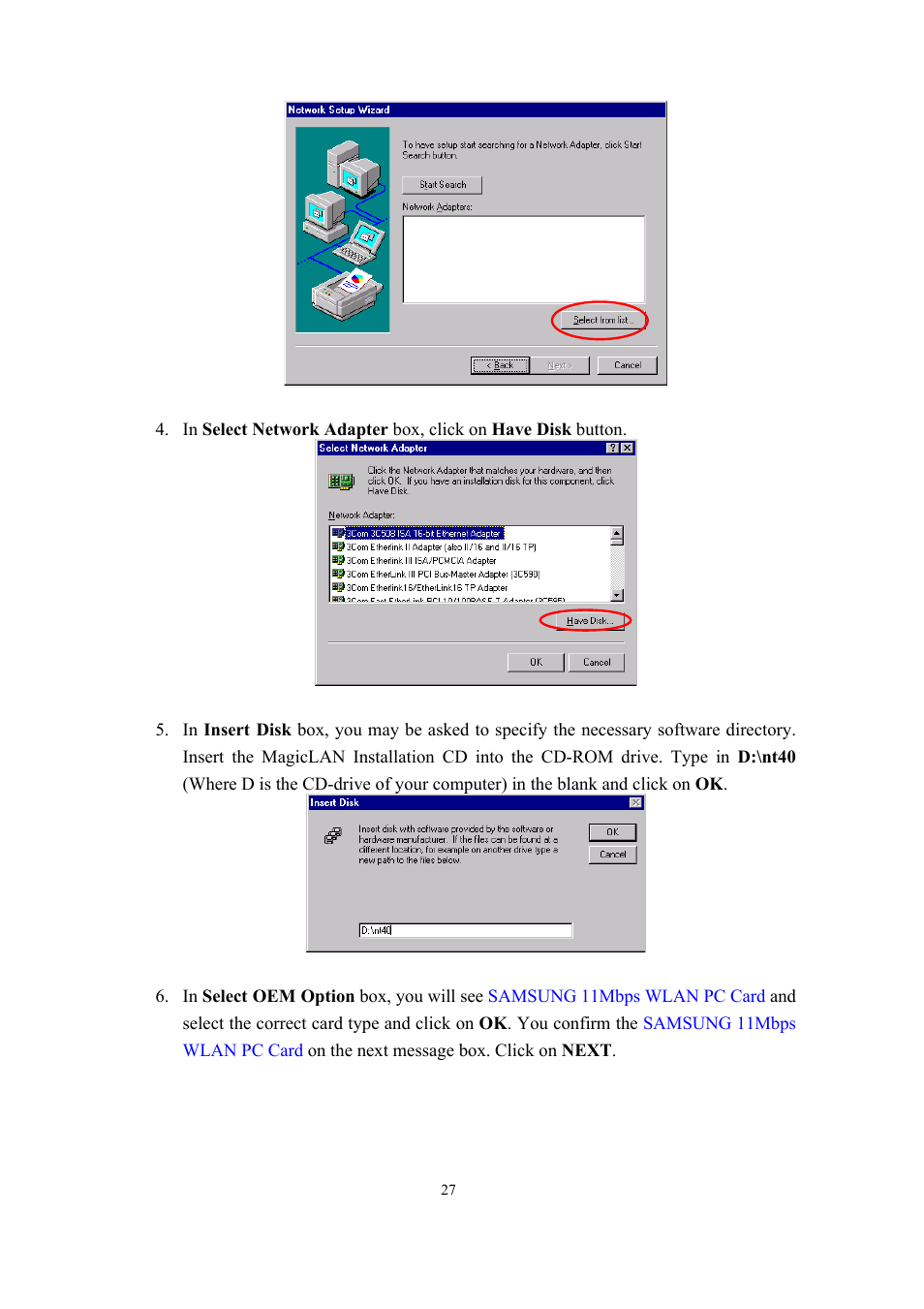 Samsung SWL-2200C User Manual | Page 27 / 82