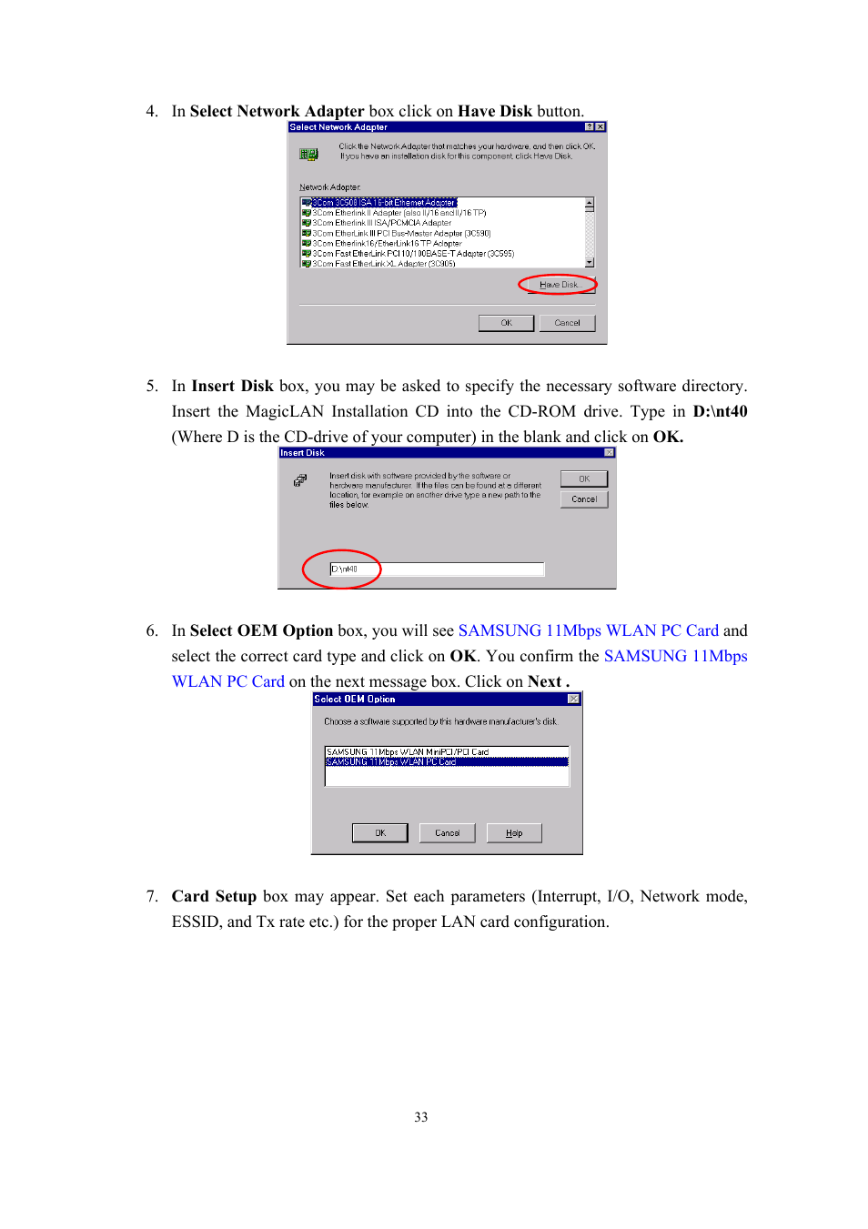 Samsung SWL-2200C User Manual | Page 33 / 82