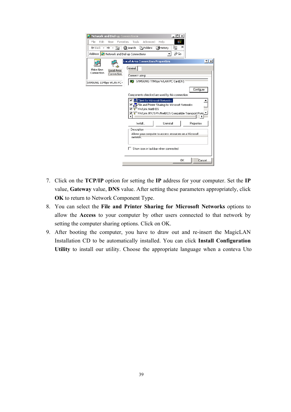 Samsung SWL-2200C User Manual | Page 39 / 82